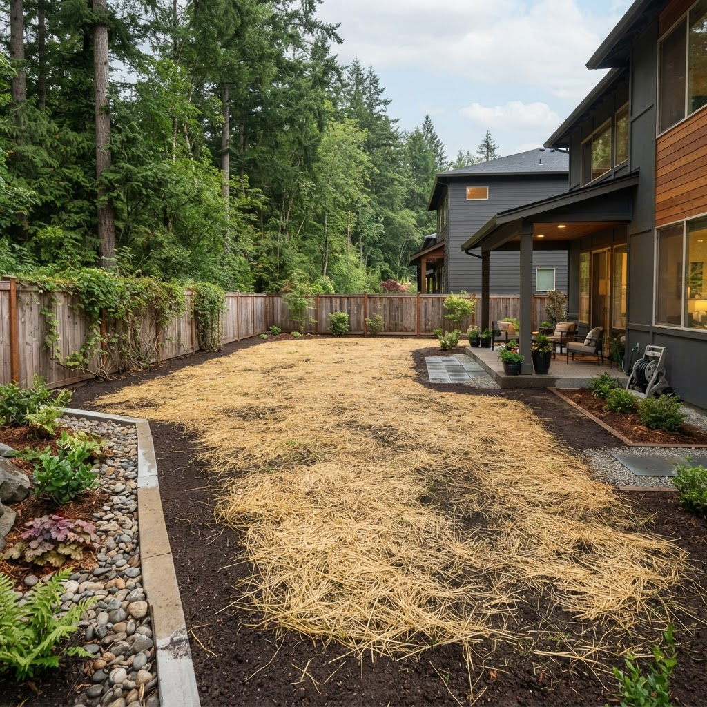 Finish Work & Yard Restoration project by Shore Pine Land Services